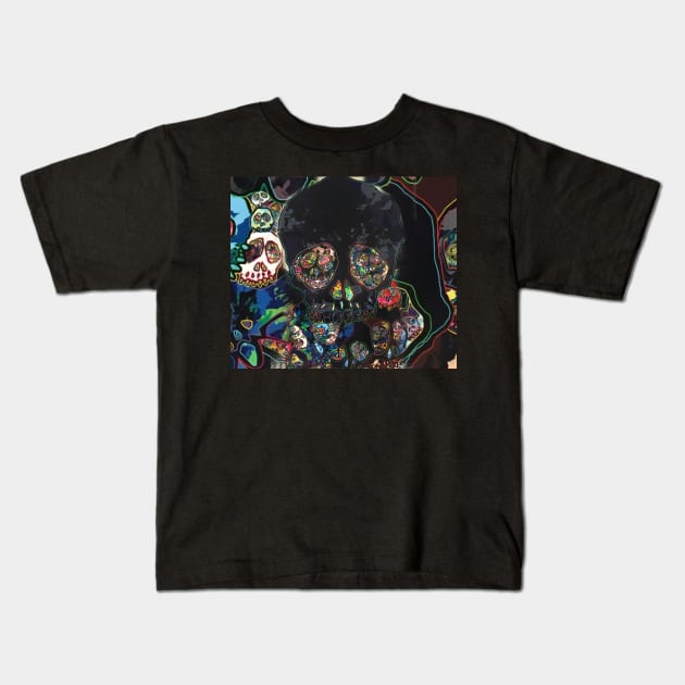 Diamond skulls Kids T-Shirt by daghlashassan